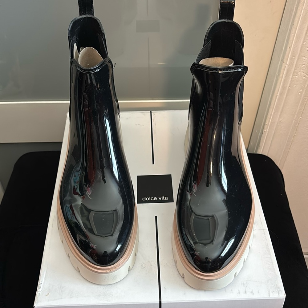 Dolce Vita black patent Stella boots